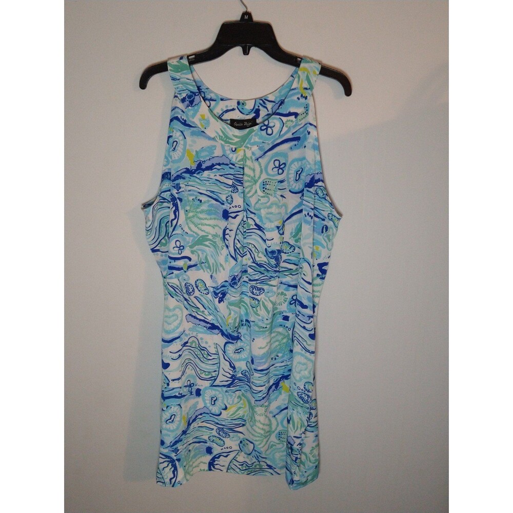 Charlie Paige sleeveless knee length dress Xl Net Blue Cottage Core Beachy Boho
